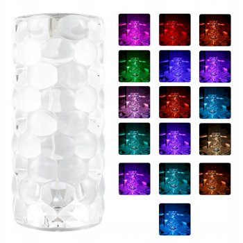 Lampa nocna Diamond Design sterowana pilotem