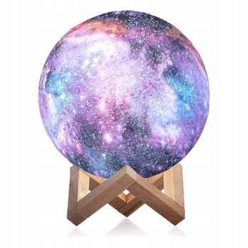 LAMPKA NOCNA KSIĘŻYC GALAXY 3D MOON RGB PILOT 22cm